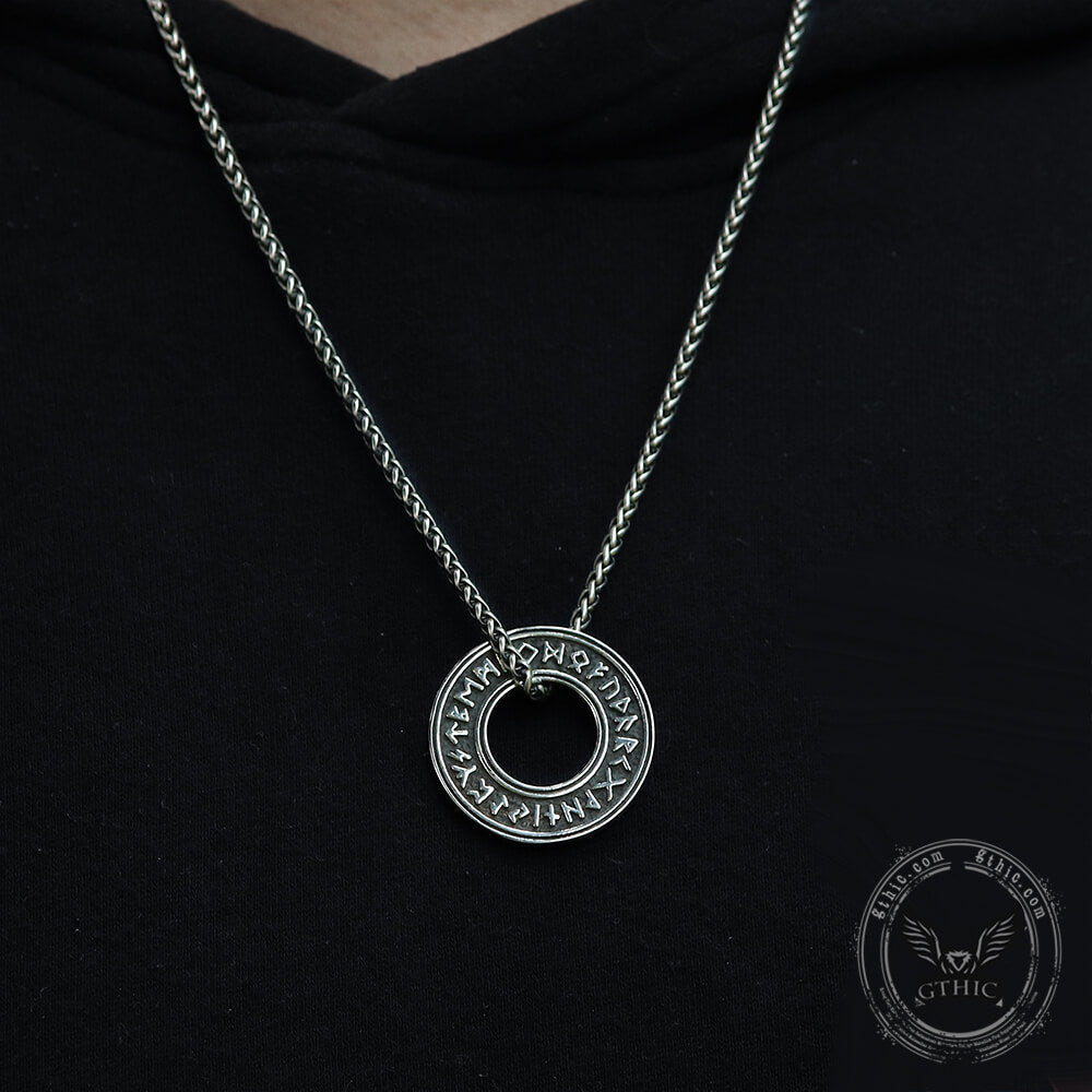 Viking Runes Stainless Steel Pendant