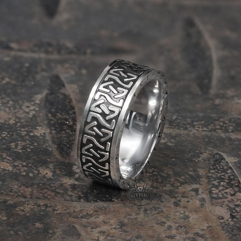 Viking Runes Stainless Steel Ring