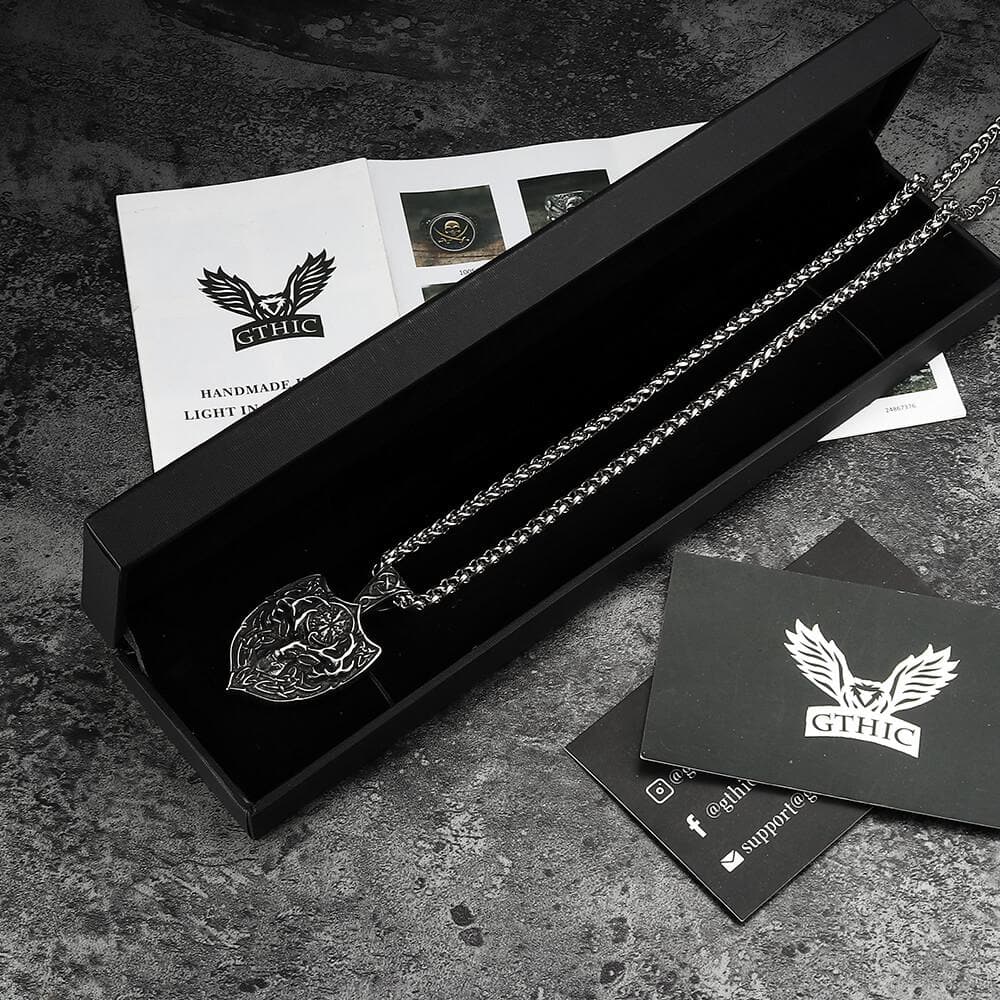 Viking Stag Vegvisir Stainless Steel Pendant