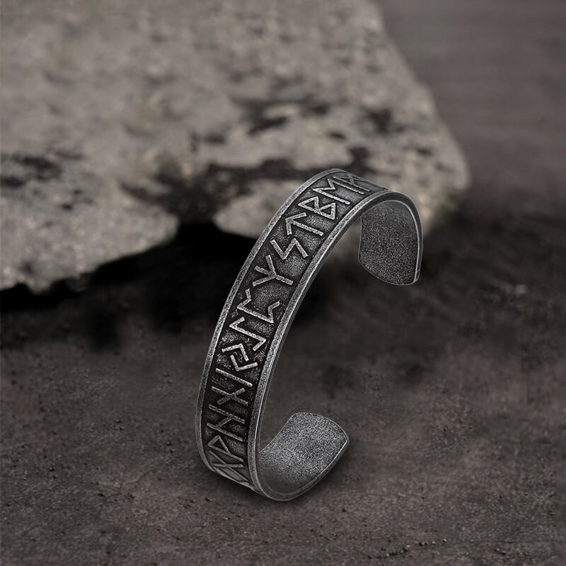 Viking Symbol Stainless Steel Cuff Bracelet | Gthic.com