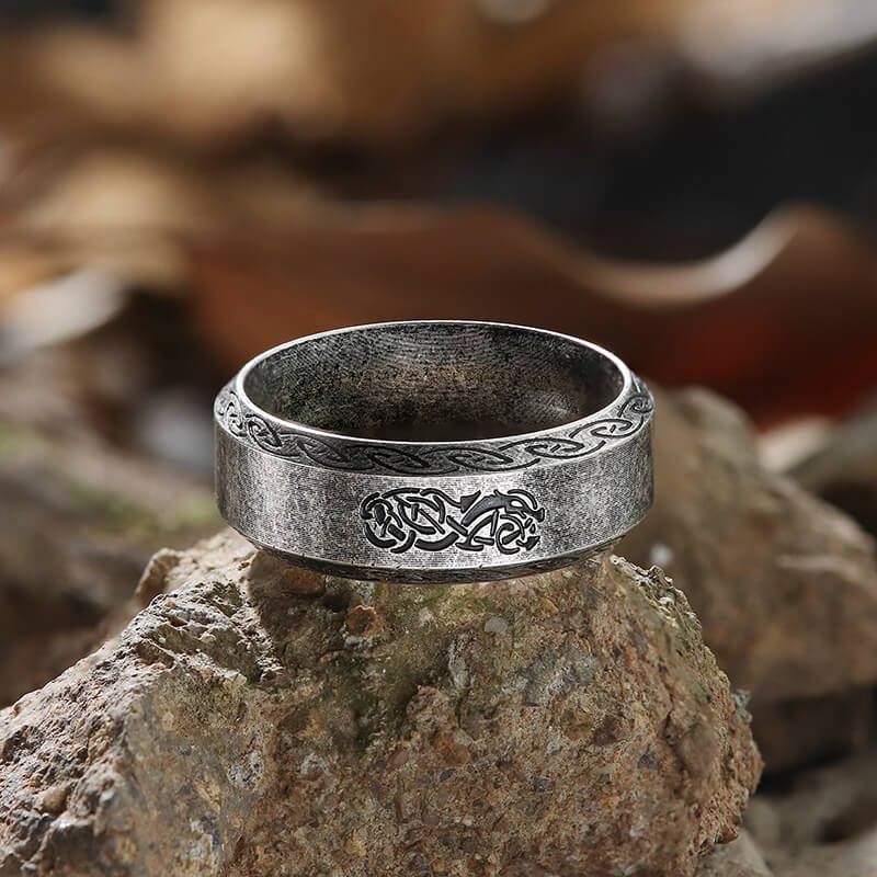 Viking Symbol Stainless Steel Ring | Gthic.com