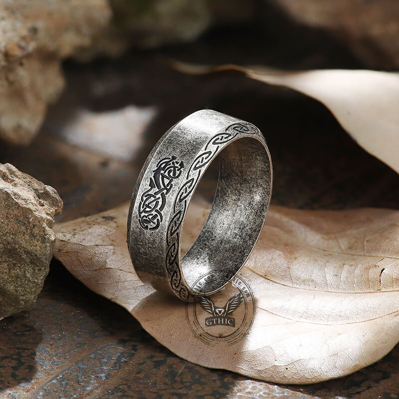 Viking Symbol Stainless Steel Ring