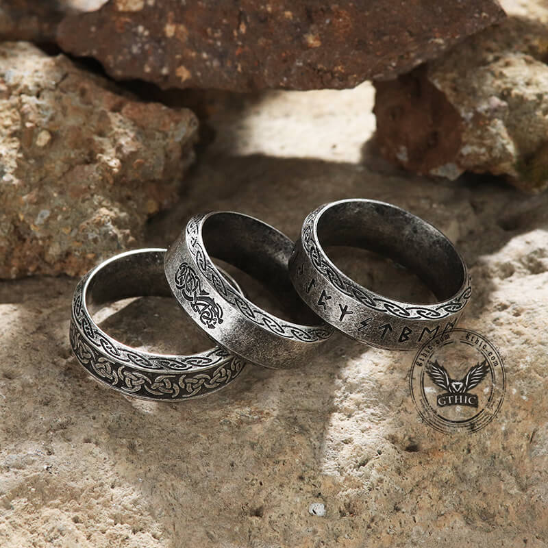 Viking Symbol Stainless Steel Ring | Gthic.com