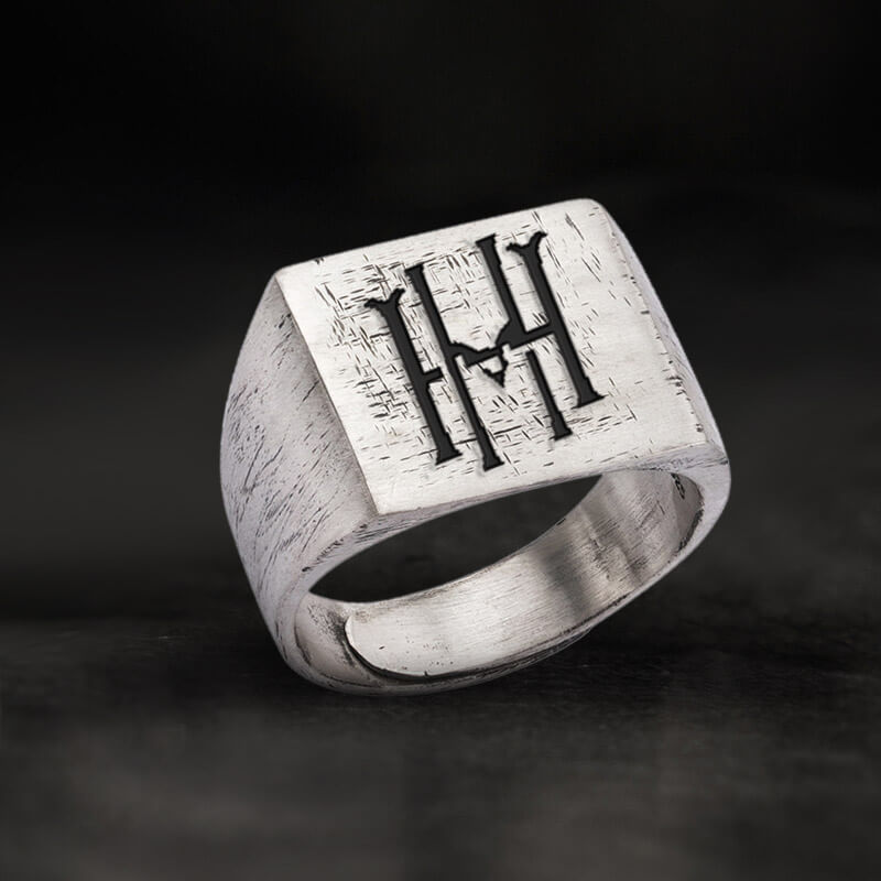 Vintage 26 Alphabet Sterling Silver Ring