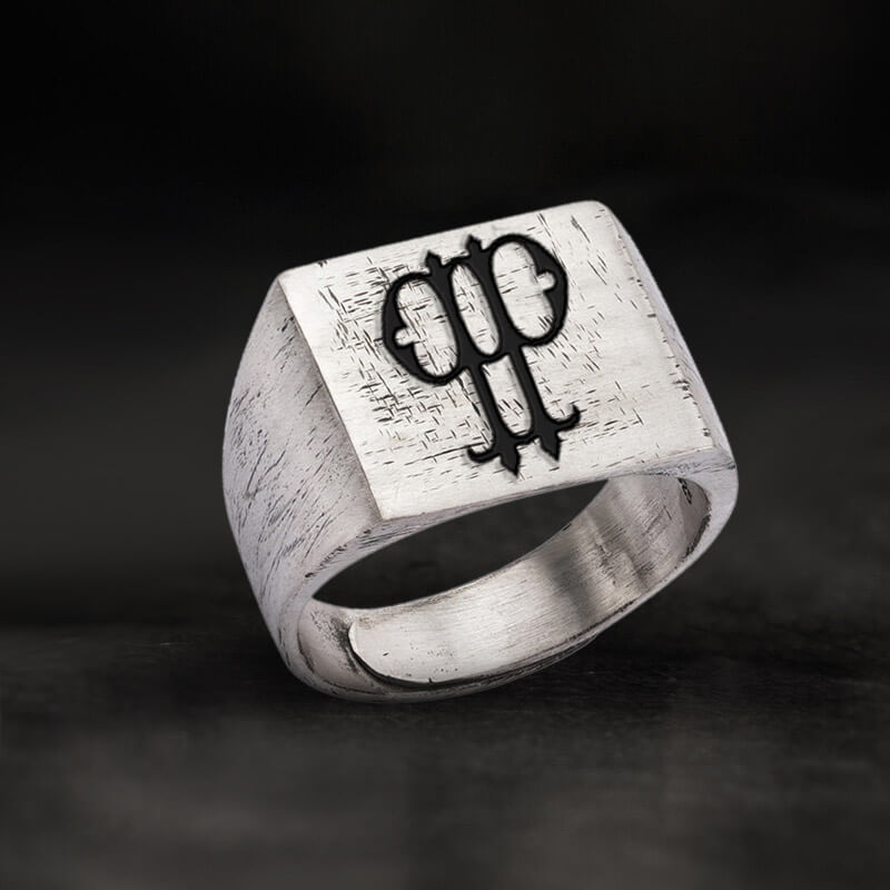 Vintage 26 Alphabet Sterling Silver Ring
