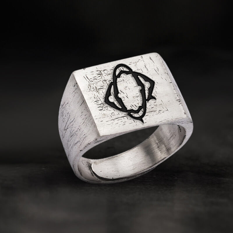 Vintage 26 Alphabet Sterling Silver Ring