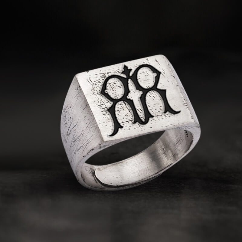 Vintage 26 Alphabet Sterling Silver Ring