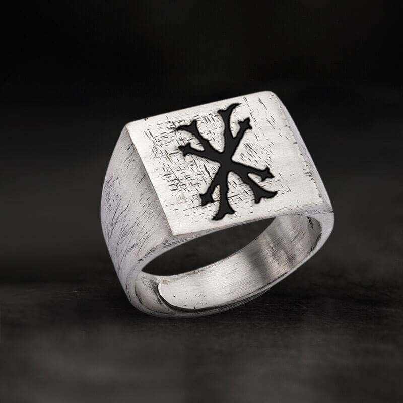 Vintage 26 Alphabet Sterling Silver Ring