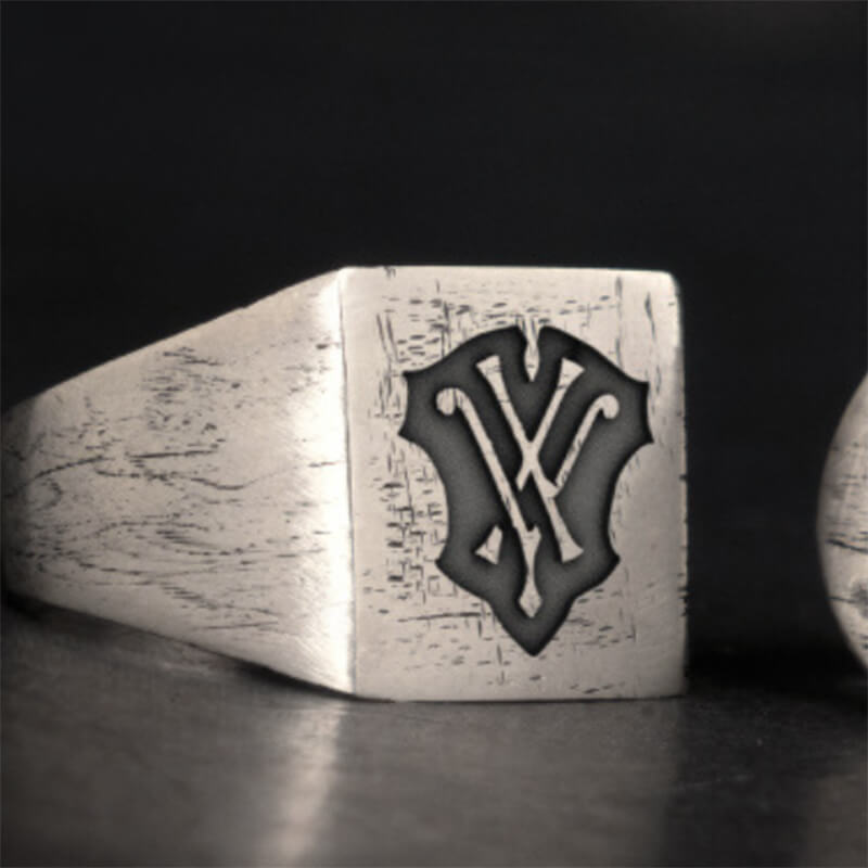 Vintage 26 Alphabet Sterling Silver Ring | Gthic.com