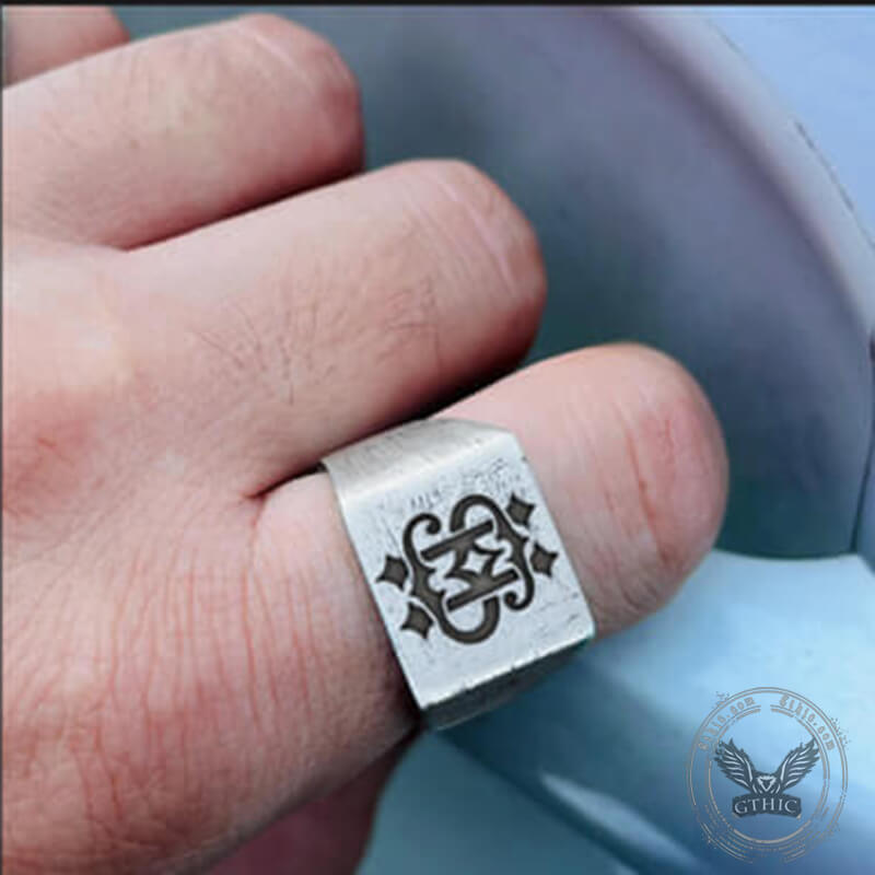 Vintage 26 Alphabet Sterling Silver Ring