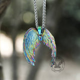 Vintage Angel Wings Stainless Steel Pendant | Gthic.com
