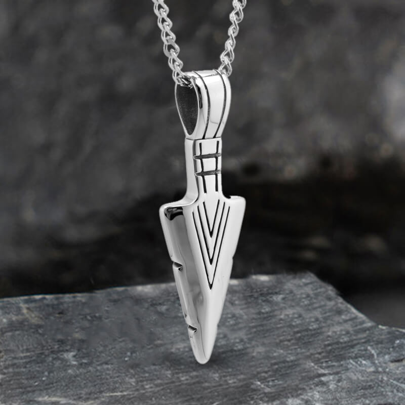 Vintage Arrowhead Stainless Steel Pendant | Gthic.com