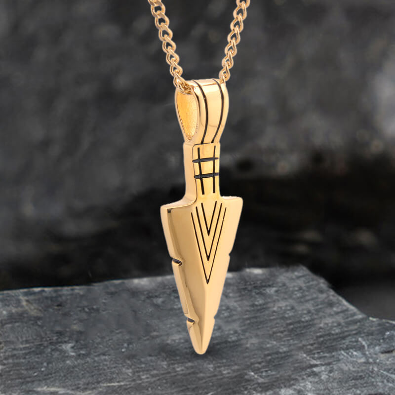 Vintage Arrowhead Stainless Steel Pendant | Gthic.com