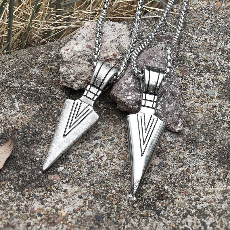 Vintage Arrowhead Stainless Steel Pendant | Gthic.com