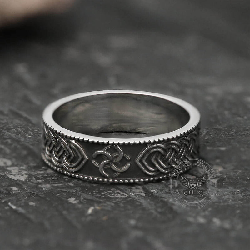 Vintage Braided Textured Stainless Steel Ring