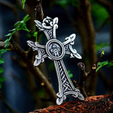 Vintage Celtic Cross Stainless Steel Viking Pendant | Gthic.com