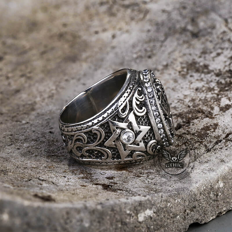 Vintage Crown Skull Stainless Steel Ring