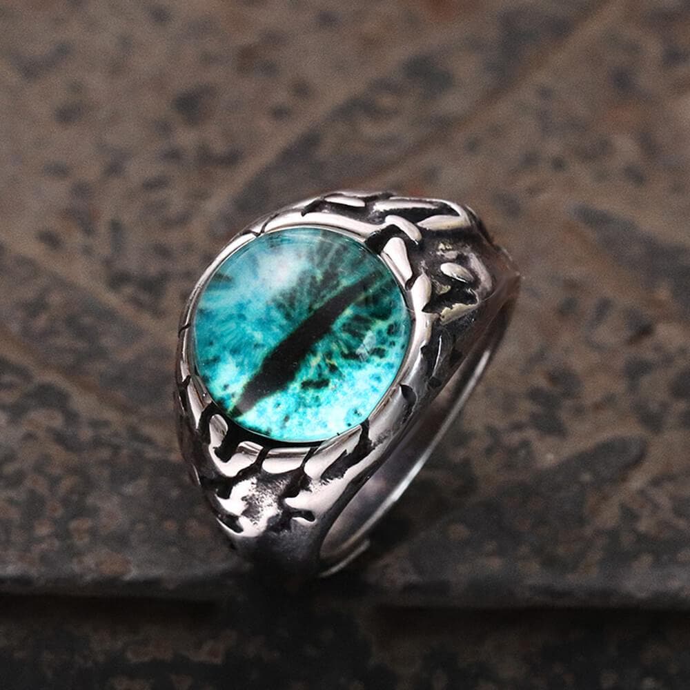 Vintage Dragon Eye Stainless Steel Ring