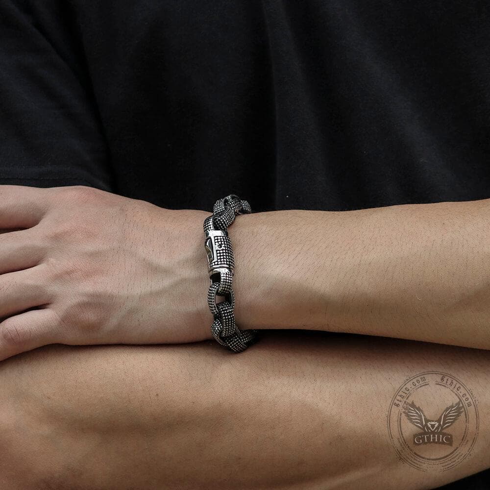 Vintage Dragon Stainless Steel Bracelet 02 | Gthic.com