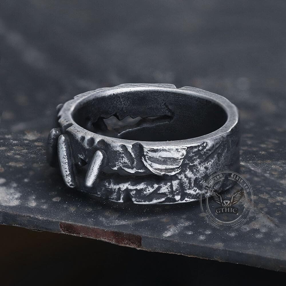 Vintage Frankenstein Flesh Stainless Steel Ring