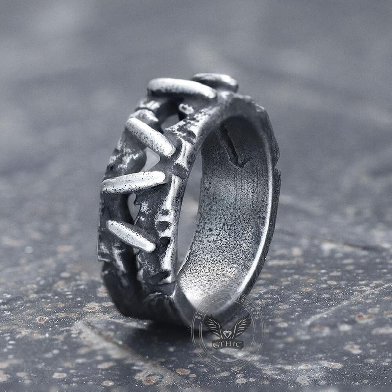 Vintage Frankenstein Flesh Stainless Steel Ring