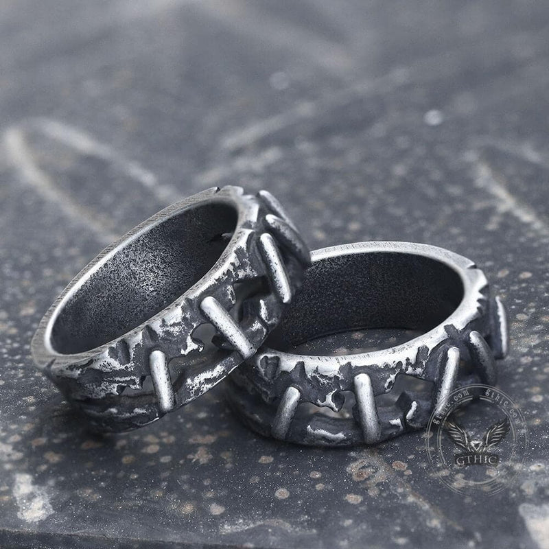 Vintage Frankenstein Flesh Stainless Steel Ring | Gthic.com