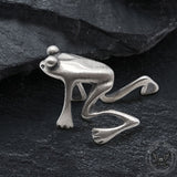 Vintage Frog Sterling Silver Ear Cuffs