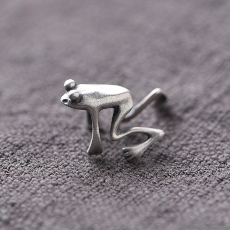 Vintage Frog Sterling Silver Ear Cuffs | Gthic.com