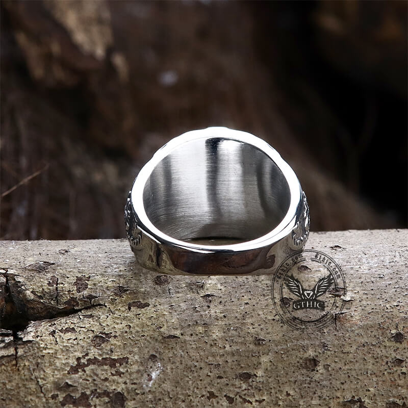 Bague Tête de Mort Vintage Goth en Acier Inoxydable