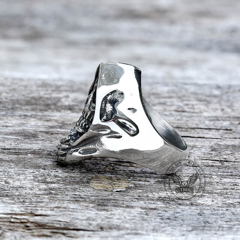 Vintage Grim Reaper RVS Skull Ring