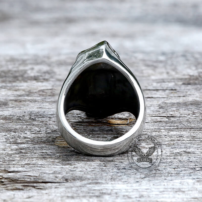 Anello teschio in acciaio inossidabile vintage Grim Reaper