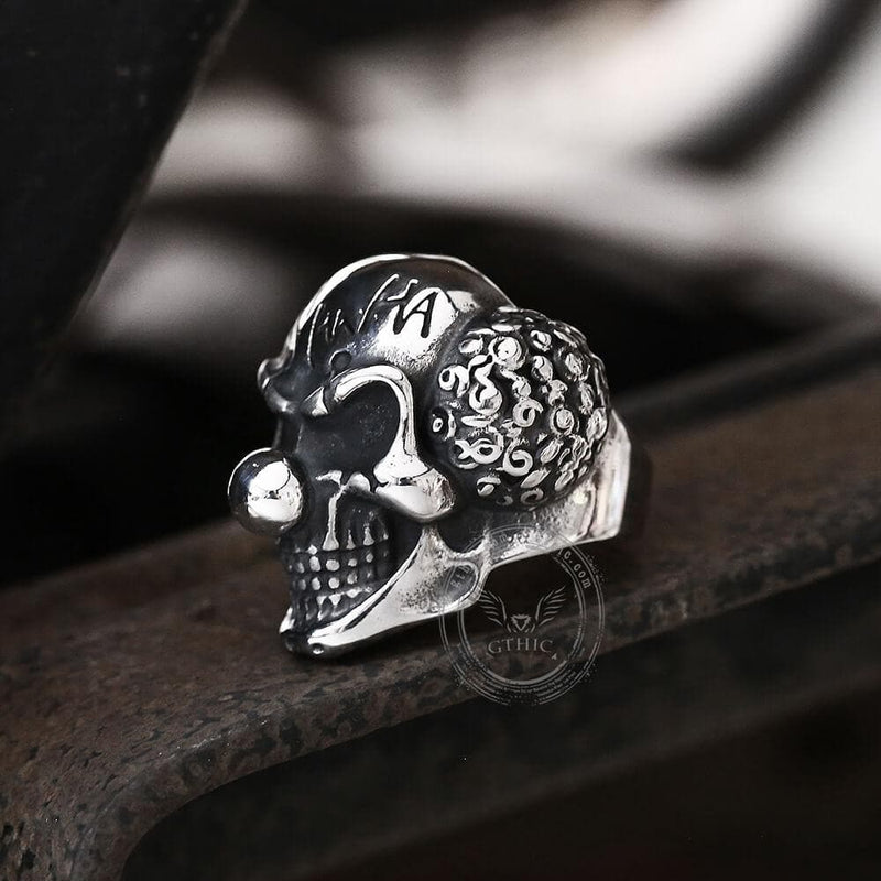 Vintage Joker Clown Stainless Steel Skull Ring | Gthic.com