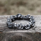 Vintage Leopard Head Stainless Steel Skull Bracelet | Gthic.com