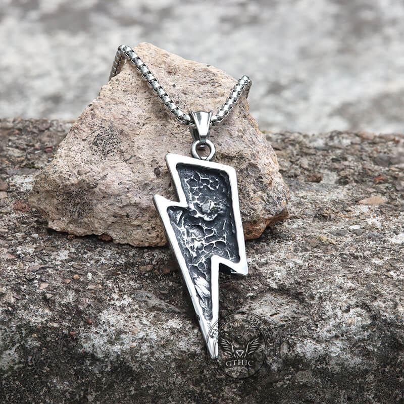 Western Silver Tooled Lightning Bolt Necklace – JUST A LITTLE WESTERN