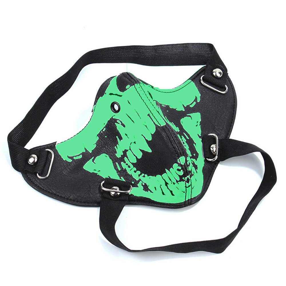 Vintage Luminous Leather Face Mask 03 | Gthic.com