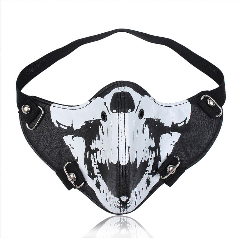 Vintage Luminous Leather Face Mask 01 | Gthic.com