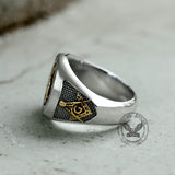 Vintage Masonic Symbol Stainless Steel Ring