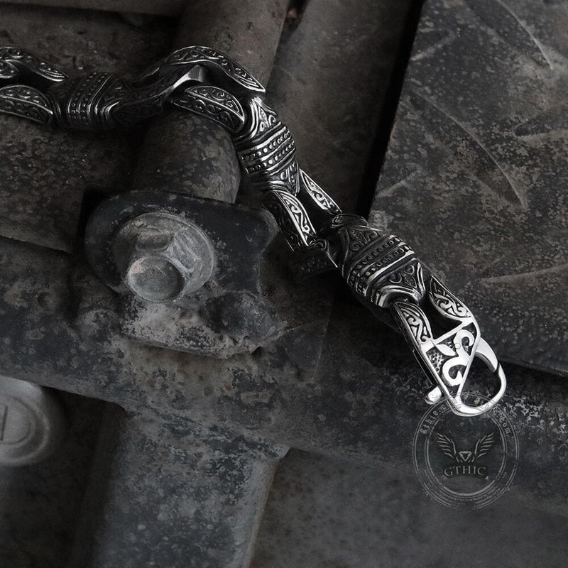 Retro Totem Geometric Stainless Steel Bracelet