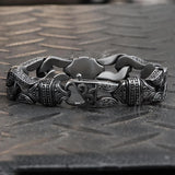 Retro Totem Geometric Stainless Steel Bracelet