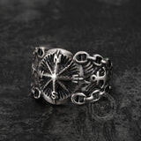 Vintage Northern Pirate Compass Sterling Silver Marine Ring