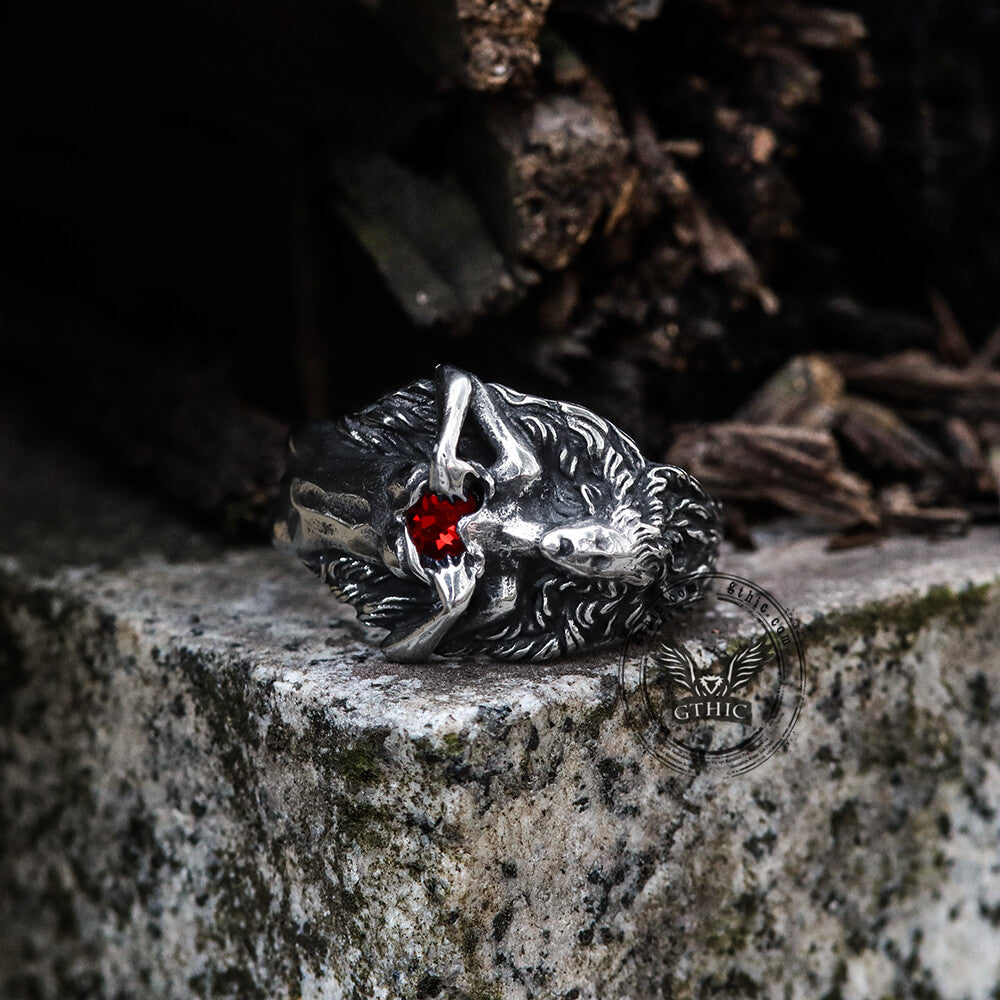 Vintage Open Your Heart Stainless Steel Ring | Gthic.com