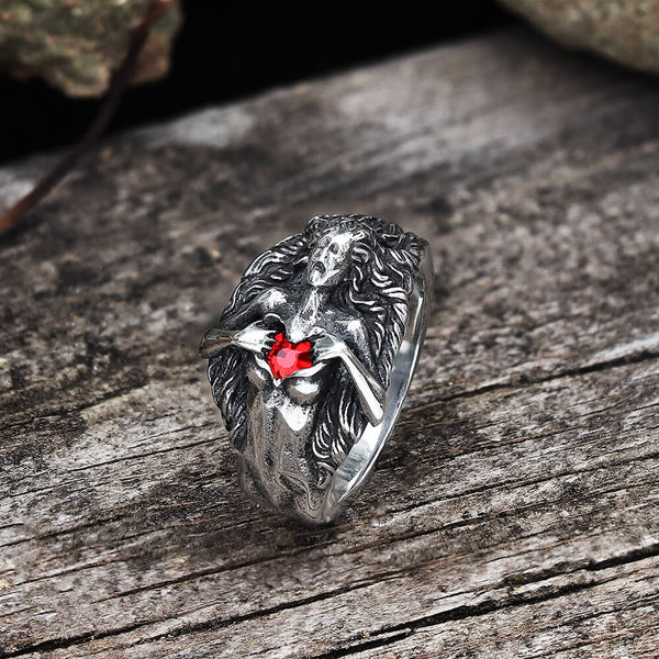 Vintage Open Your Heart Stainless Steel Ring | Gthic.com