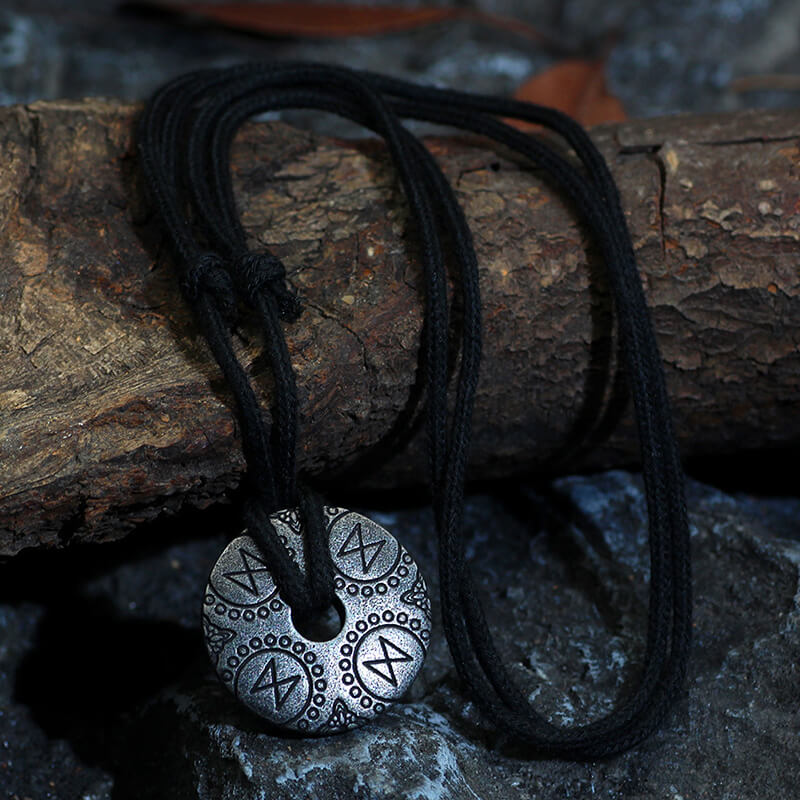 Vintage Rune Stainless Steel Viking Pendant | Gthic.com