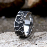 Vintage Runes Stainless Steel Viking Ring | Gthic.com