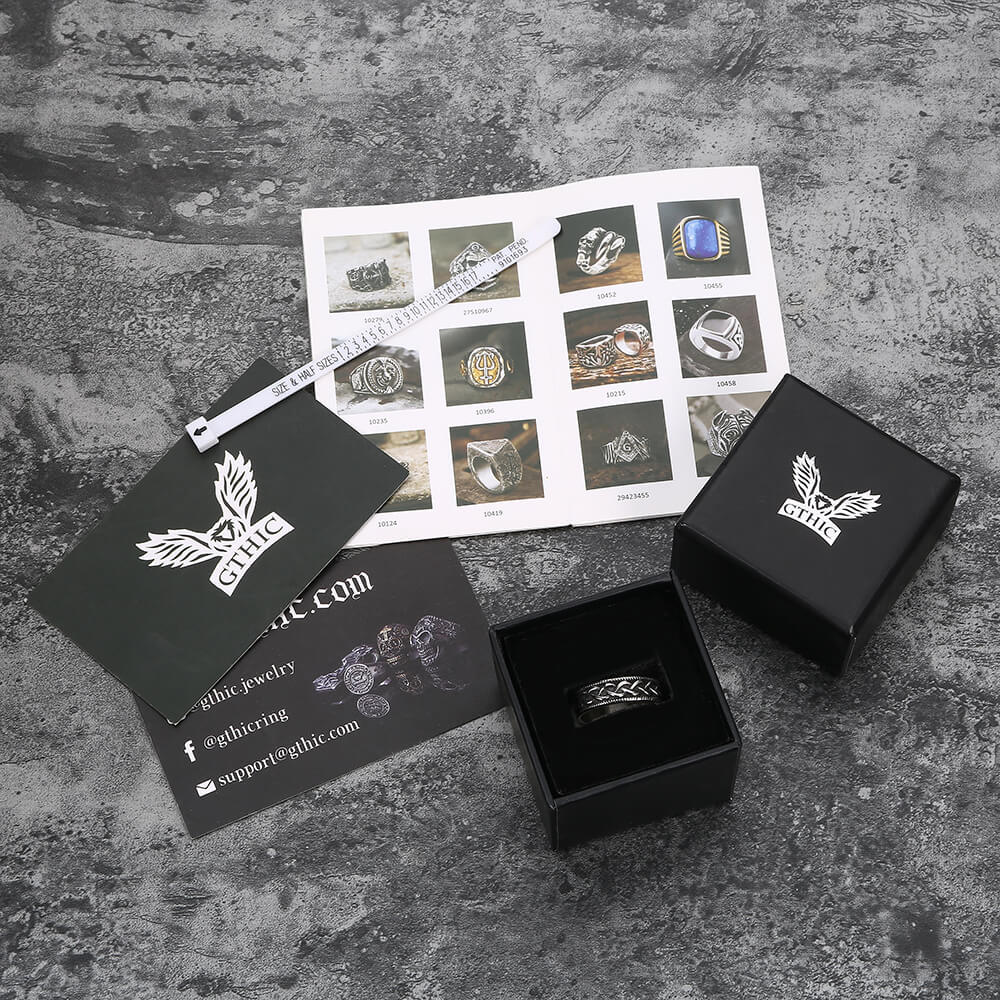 Vintage Simple Pattern Stainless Steel Band Ring