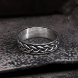 Vintage Simple Pattern Stainless Steel Band Ring