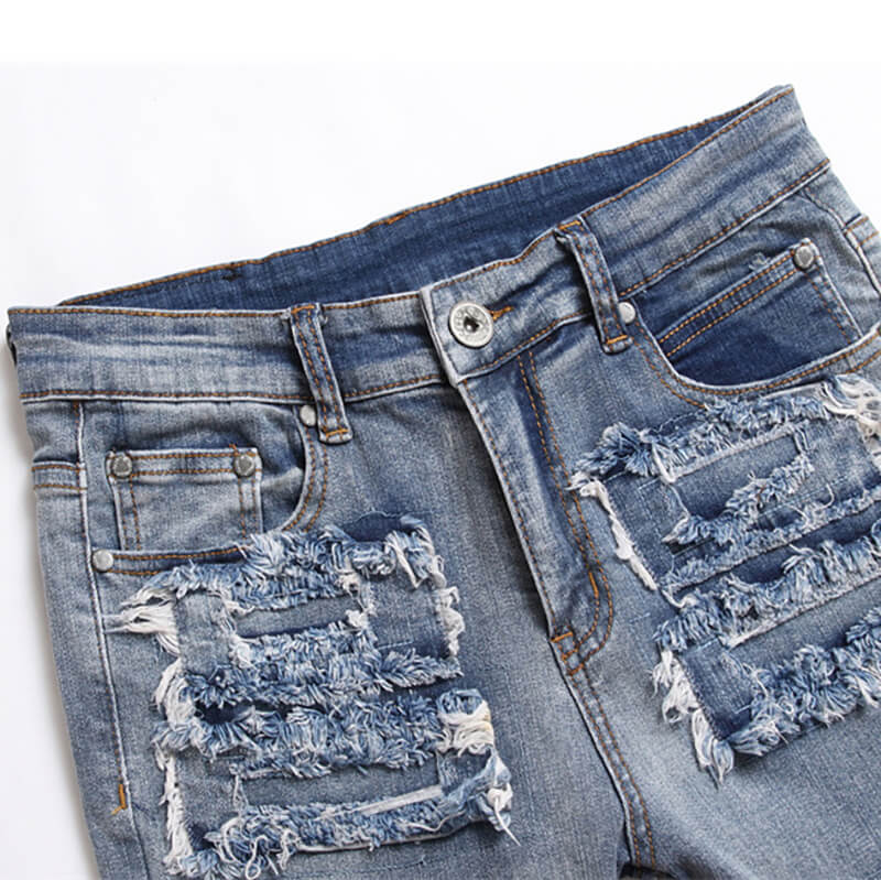 Vintage Skinny Ripped Patch Cotton | Gthic.com