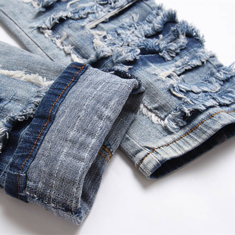 Vintage Skinny Ripped Patch Cotton | Gthic.com