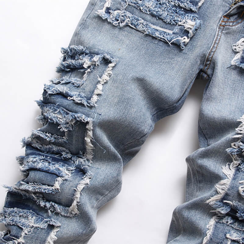 Vintage Skinny Ripped Patch Cotton | Gthic.com