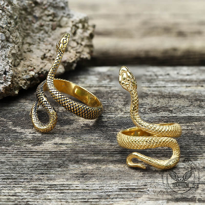 Vintage Snake Stainless Steel Ring